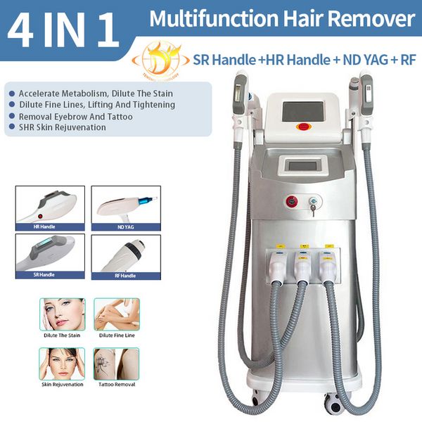 Máquina de emagrecimento IPL Remoção de cabelo a laser ND Máquina de tratamento de tatuagem YAG 7 Filtros RH para Cuidado com a pele RF Face Lift