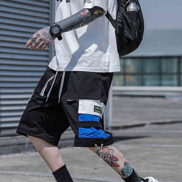 

of the summer male fashion loosey short men hip elastic waistband shorts load big pockets, White;black