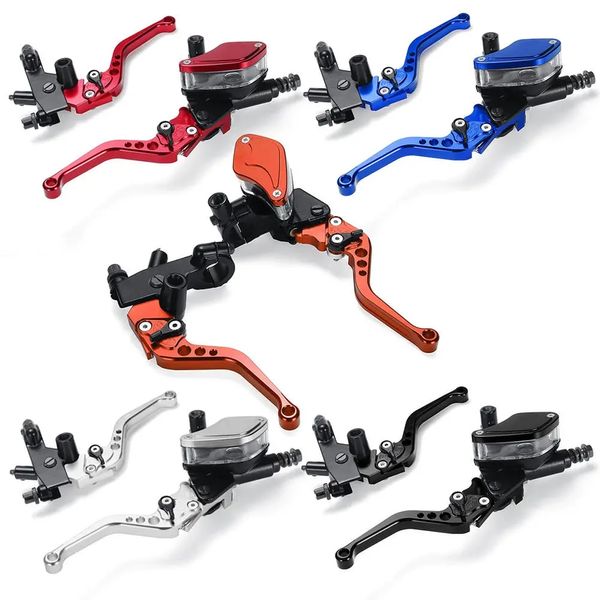 

7/8" 22mm motorcycle handlebar hydraulic brake clutch master cylinder lever reservoir set