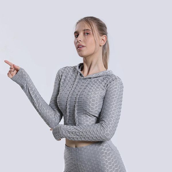 

yoga outfit sports shirts women fitness breathable slim fit crop solid workout leggings athletics quick dry outdoor gym long sleeve
