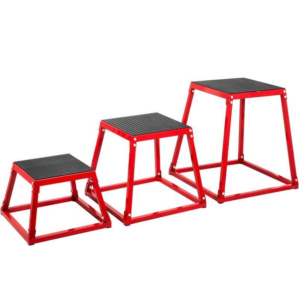 

plyo exercise jump box set 12" 18" 24" step cross fibers outdoor athletes good accessories