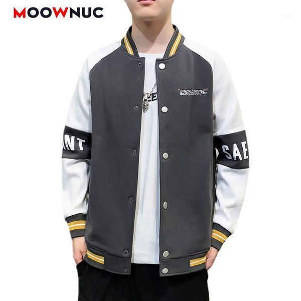 

men's casual jacket spring male fashion coats overcoat 2021 outdoors windbreakers hombre baseball cloth patchwork outerwear jackets, Black;brown