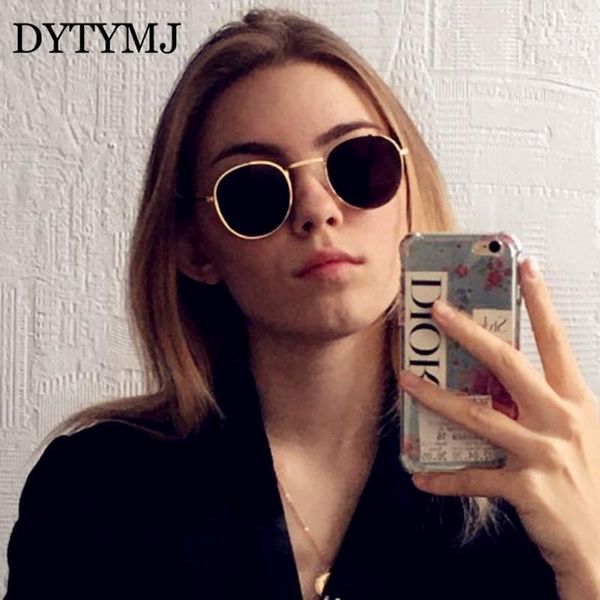 

sunglasses dytmyj 2021 metal round luxury women vintage eyewear classic brand designer sun glasses driving gafas, White;black