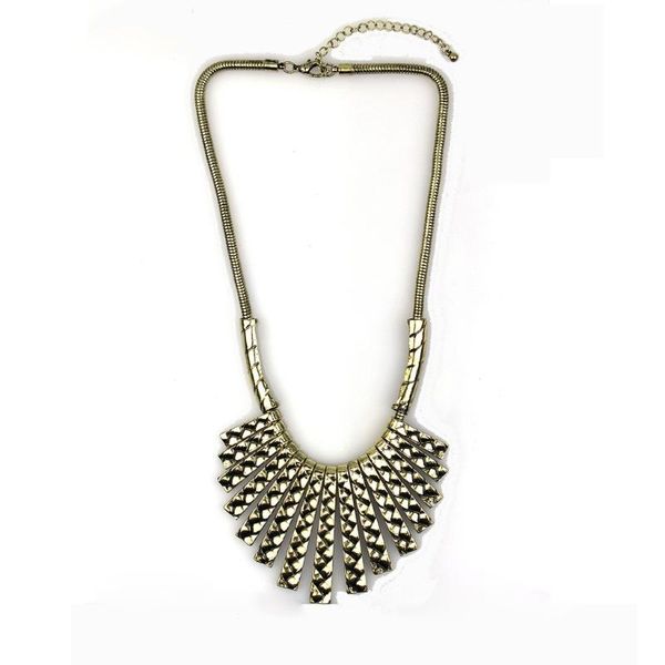 

chokers eran fashion vintage bronze geo necklace, Golden;silver