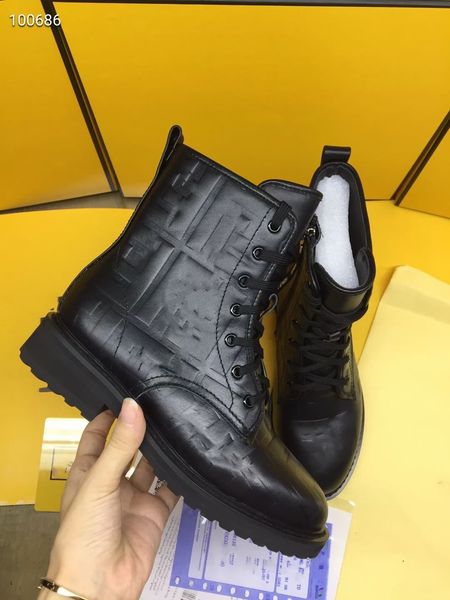 

winter women's embossed lacing middle boot flat heel good leather gloss round head fashion, Black