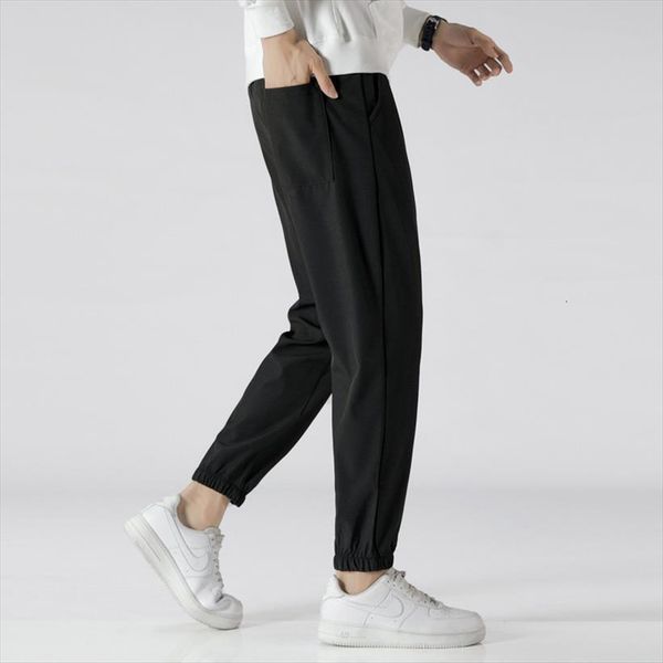 

autumn casual sweatpants quick drying women pants trousers trendy feet slim nine point, Black