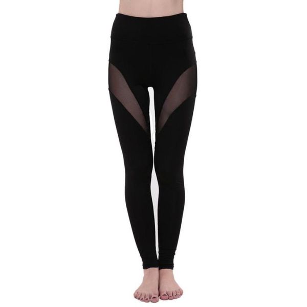 

yoga outfit leggings tracksuit for women fitness legging mesh black pants sports women's suits workout gym quick dry c0788