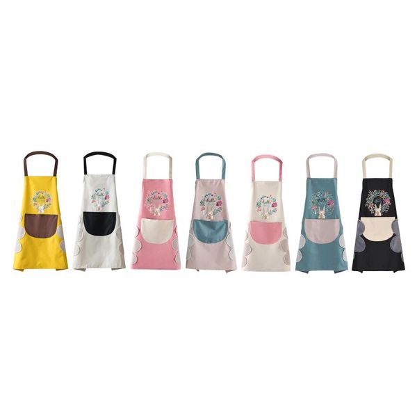 

aprons adults apron bib water oil stain resistant chef cooking with pocket