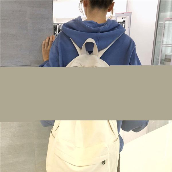

backpack fashion female bookbag cotton women for teenagers girl college men black school bag student mochila