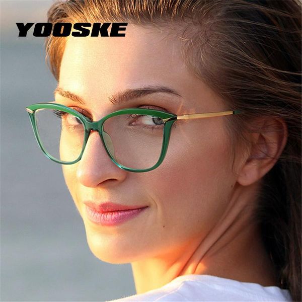 

sunglasses yooske tr90 anti blue light cat eye glasses frame women luxury designer retro computer eyeglasses for ladies optical, White;black