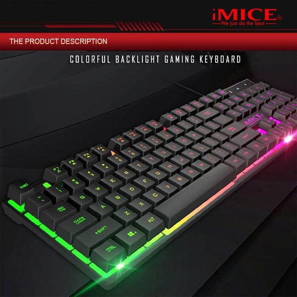 Tastiera da gioco cablata AK-600 104 tasti Retroilluminazione RGB meccanica per PC Gamer Tastiere Teclado Mecanico Clavier