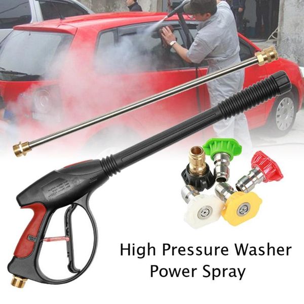 

water gun & snow foam lance pressure washer metal wand tips spray spear quick jet with 5 connect nozzle for high presure