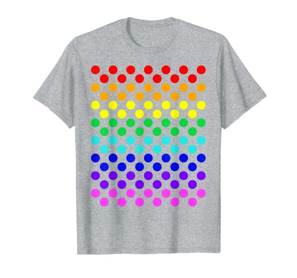 

dot day shirt, polka dot shirt, rainbow, White;black