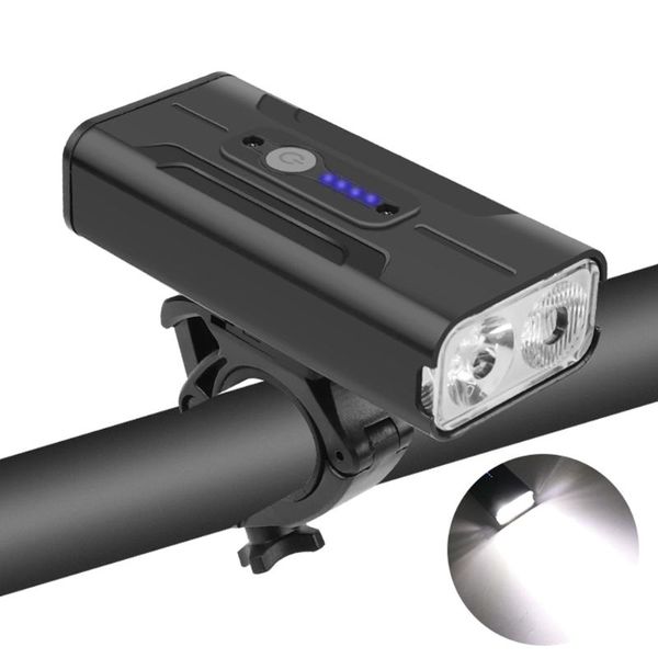 

mountain bike head light usb charging night cycling safety warning led water proof front lamp accessories lights