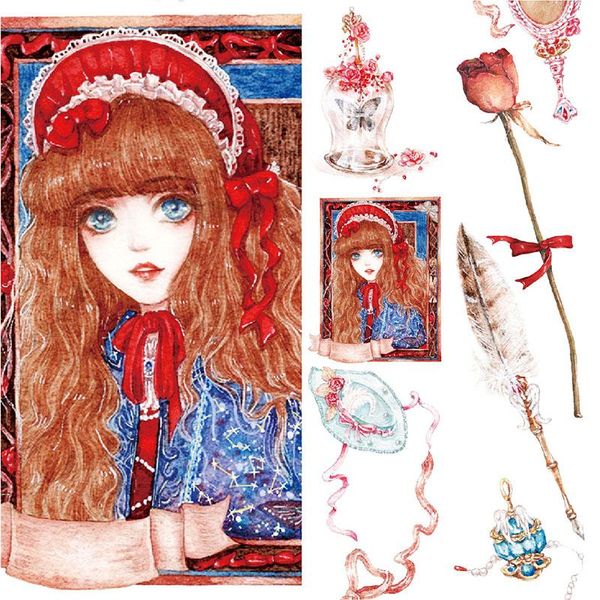 

gift wrap vintage girl jenny special oil washi tapes journal masking tape adhesive diy scrapbooking stickers