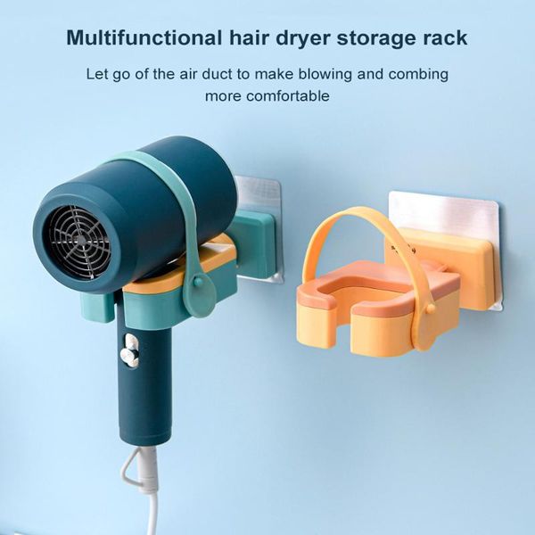 

hooks & rails 2021 bathroom punch-wall-mounted hair dryer rack toilet can be wound storage racks