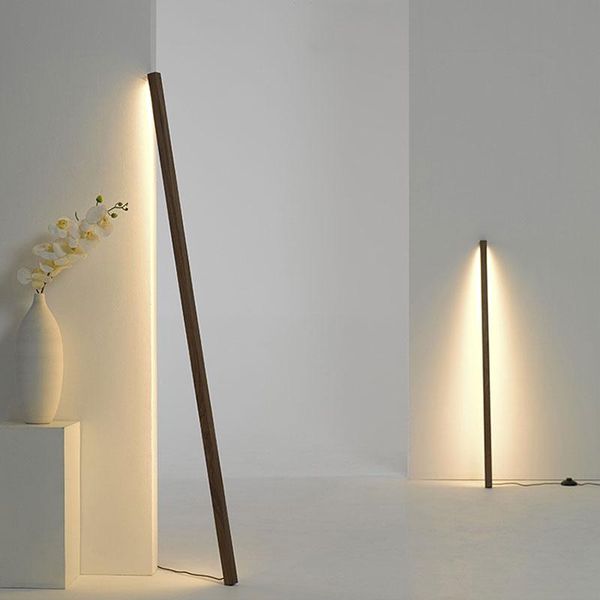 

floor lamps nordic minimalist wood living room modern solid wooden standing lamp home simple vertical led stand light fixture