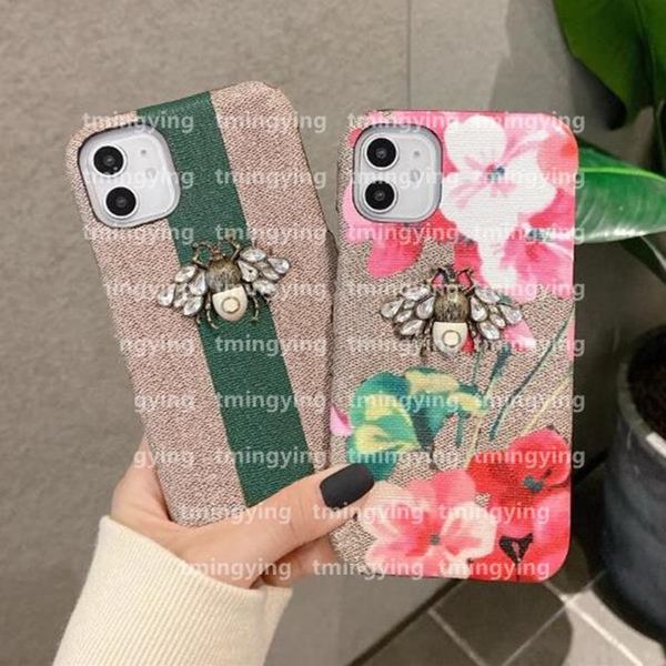 Luxurys Designer-Handyhüllen für iPhone 14 Pro Max 13 12 Mini 11 14Plus Samsung Hülle Galaxy S21 S22 Ultra Fashion Print Bee Handyhülle