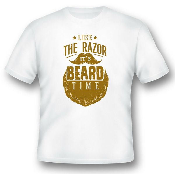 

lose the razor its beard time black or white tee, White;black