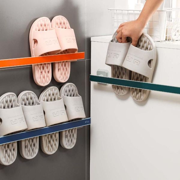 

towel racks household toilet bathroom perforated bath rack drying bar