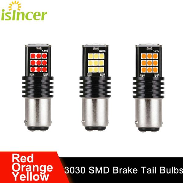 

1pc isincer signal lamp parking light 3030 smd canbus 1157 led bay15d 1156 py21w bulbs 5w turn brake backup 12v emergency lights