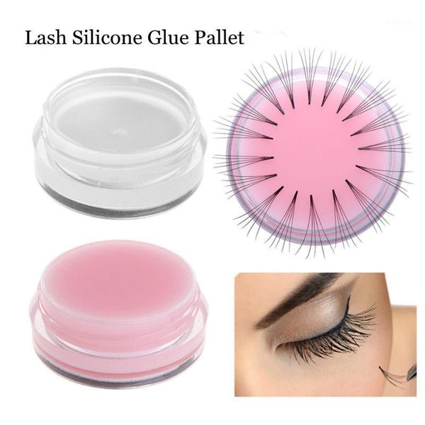 

1pc adhesive glue eyelash pads grafting tray silicone extension stand eye lash beauty holder makeup1