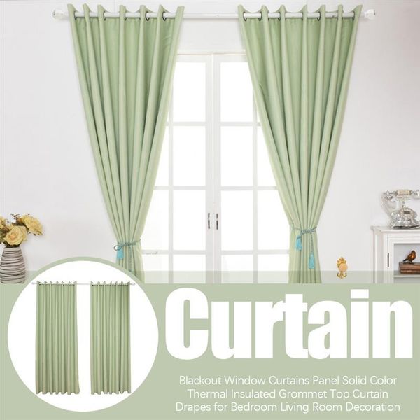 

curtain & drapes blackout window curtains panel solid color thermal insulated grommet made finished for bedroom living room
