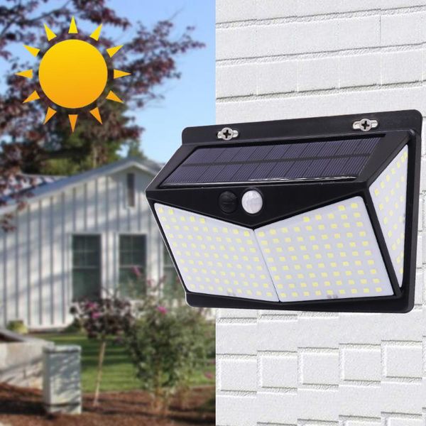 

wall lamp led solar powered night light outdoor pir motion sensor garden security waterproof sunlight for decoration