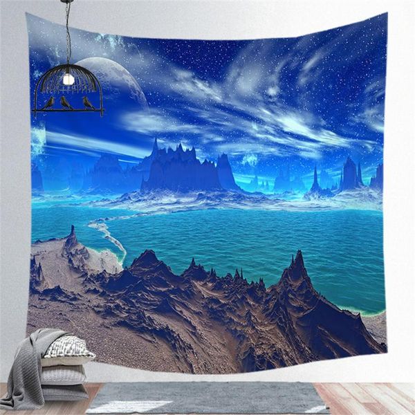 

tapestries custom vintage sky rainbow mountain tapestry hippie wall art decor hanging fabric living ceiling room cgt004