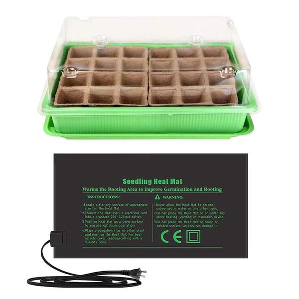 

planters & pots us plug plant heating pad garden supplies seedling germination growth and box combination set #4