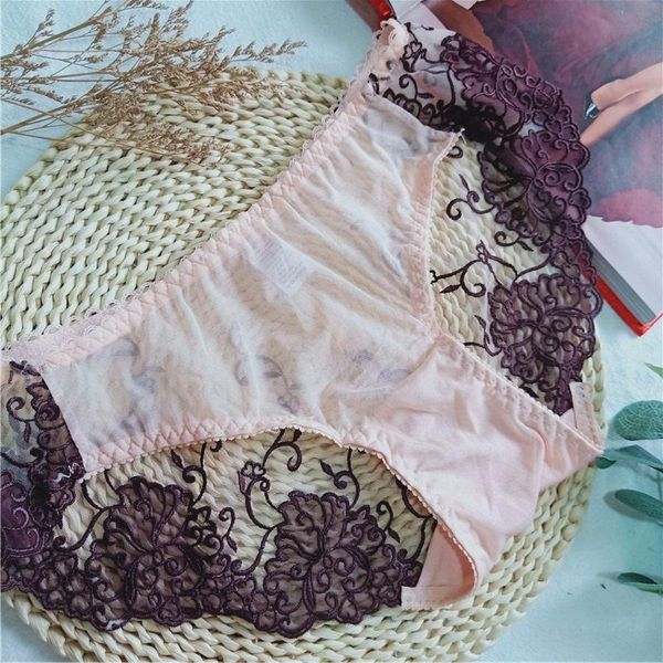

women's panties lace ladies transparent seamless waist g-stringcx18, Black;pink
