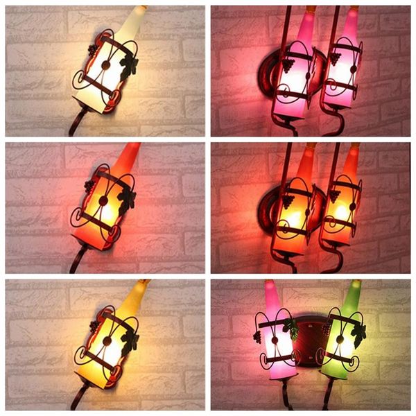 

wall lamp creative led wine bottle bar coffee shop decorative modern indoor