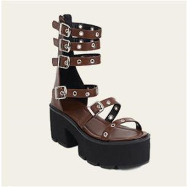 

sandals 2021 fish mouth pu solid color low cut metal ring wedge heel black viscose thick all-match fashion shoes