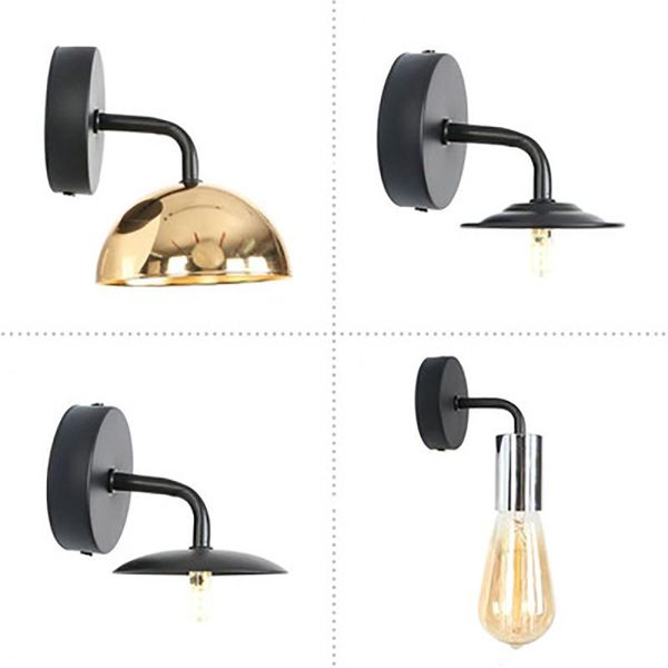 

american wrought iron mini wall lamp for loft cafe personality aisle clothing store decoration led industrial style lamps