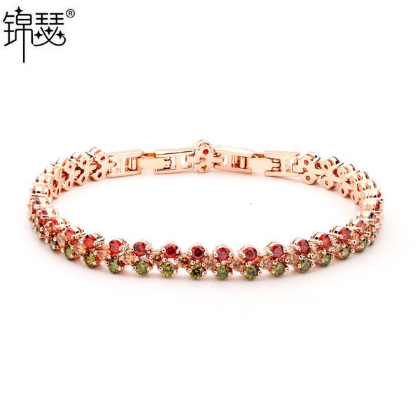 

bangles bracelet jinse aaa color zircon women fashion roman jewelry, Black