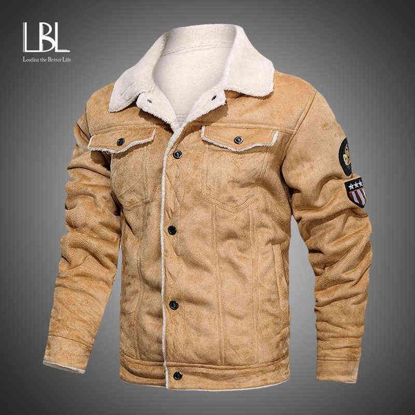 

2020 new mens leather jacket youth male plus velvet lapel autumn fashion brand motorcycle winter warm pu faux fur coats men y1122, Black;brown