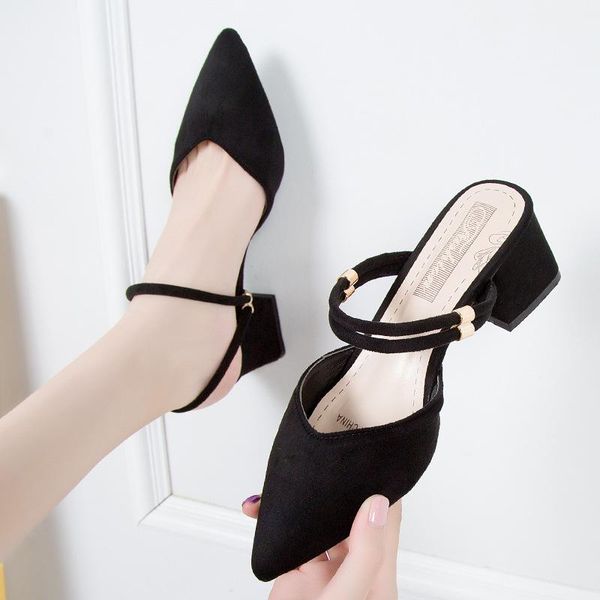 

dress shoes white high heels sandals for summer narrow band heel vintage square toe concise ladies shes party yellow gladiator ikl9, Black