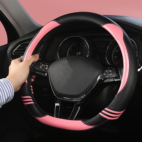 

steering wheel covers d shape cover for women 38 cm car styling universal leather girls cute accessories