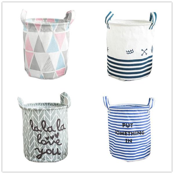 

hanging baskets foldable muticolors storage bin closet toy box container organizer fabric basket home bathroom deskbags