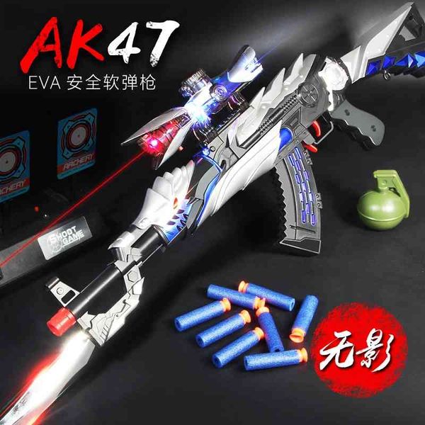 

akm model eating chicken aka 47 hand electric continuous hair crystal ak47 toy soft bullet a k47 simulation
