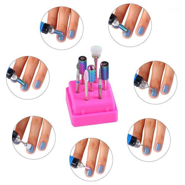 

7-piece professional practical nail drill set tungsten steel alloy manicure polishing tool1