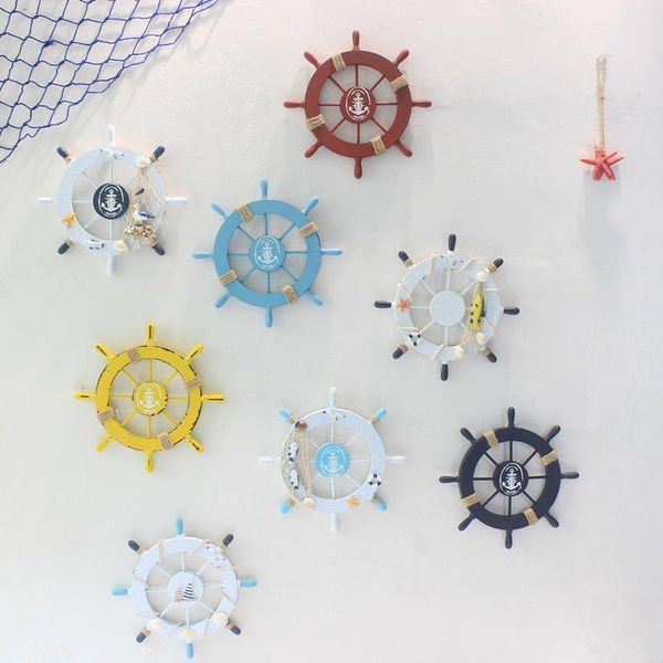 

mediterranean rudder creative wall pendant hanging resin ornament for pography props teen room decor wooden crafts decorative objects & figu