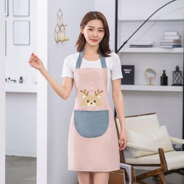 

aprons kitchen home waterproof oil proof apron with pocket household cleaning women for cooking baking