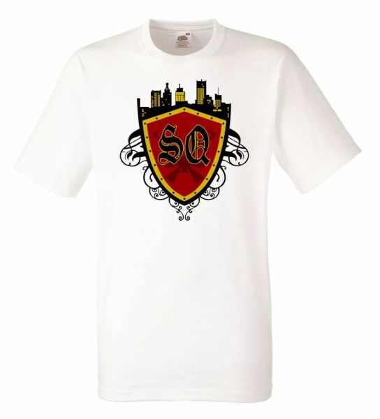 

status quo logo white mens t-shirt men rock band tee shirt, White;black