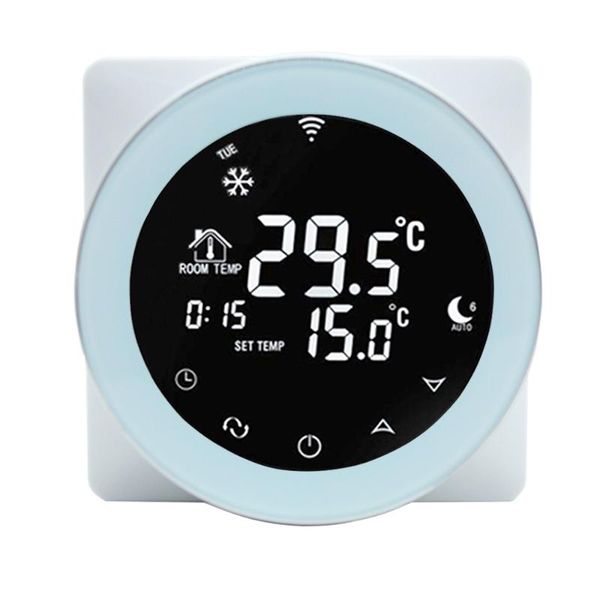 

smart home control thermostat voice wifi alexa 16a electric heating programmable digital google lcd touch screen convex
