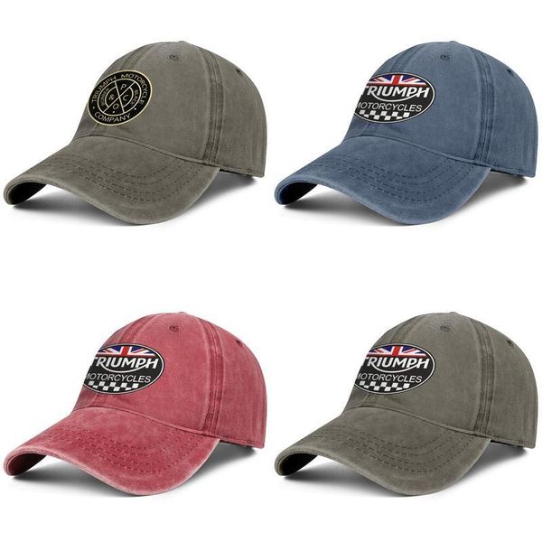 

stylish triu-mph motorcycles logo denim baseball cap vintage custom hats motorcycle triumph black camouflage used triumph gray, Blue;gray