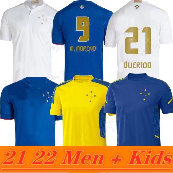 

21 22cruzeiro centenary away soccer jerseys 100th anniversary 2022 dede lÃ©o m. moreno pottker manoel 100 anos training suit men kids kit foo, Black;yellow
