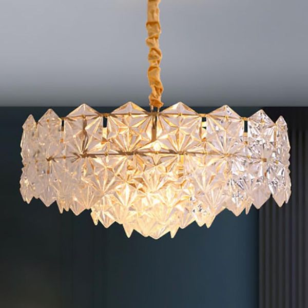 

chandeliers modern crystal chandelier round living room indoor lighting for home decoration led chain hanging lamp