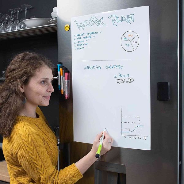 

fridge magnets magnetic whiteboard week ner grocery list memo notepad dry-erase white board marker pen eraser work plan