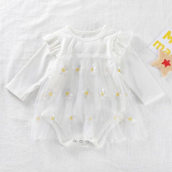 

infant long sleeve cute daisy clothes spring autumn baby girls rompers 0-3yrs black friday ryjl, Blue